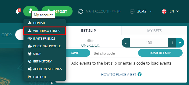 22Bet Withdraw Funds
