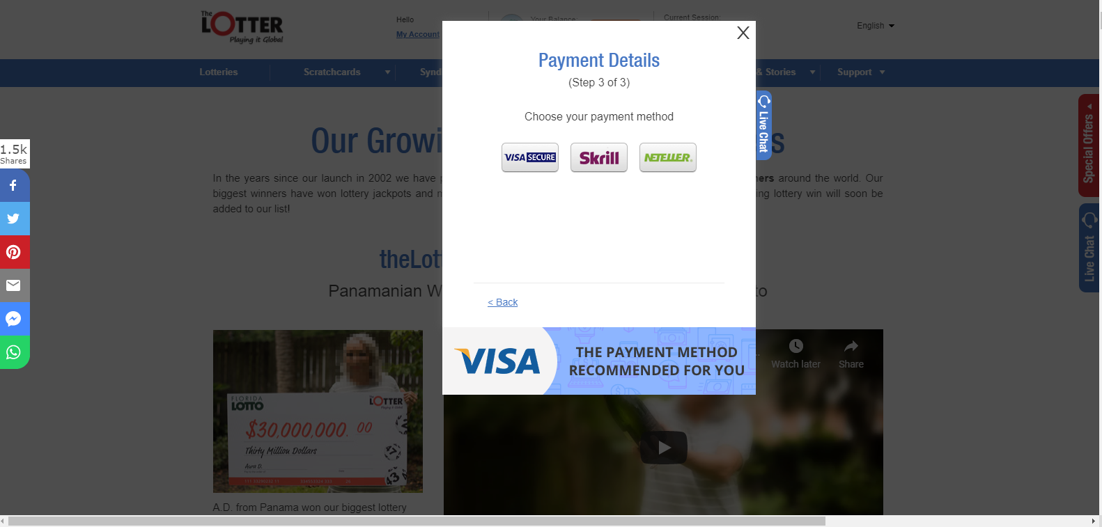 Step 4: choose your payment option