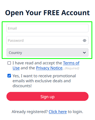 Open Your Free Account