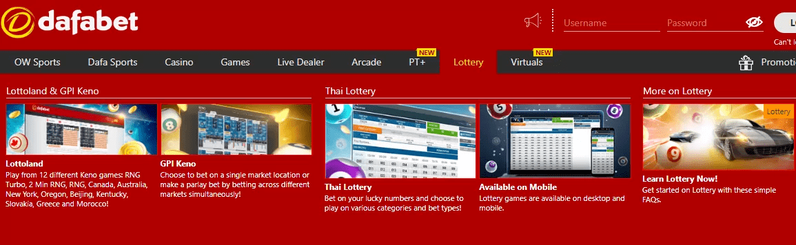 Dafabet Lottery