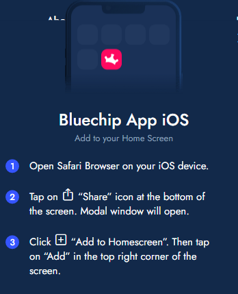 Download and Install BlueChip App on iOS